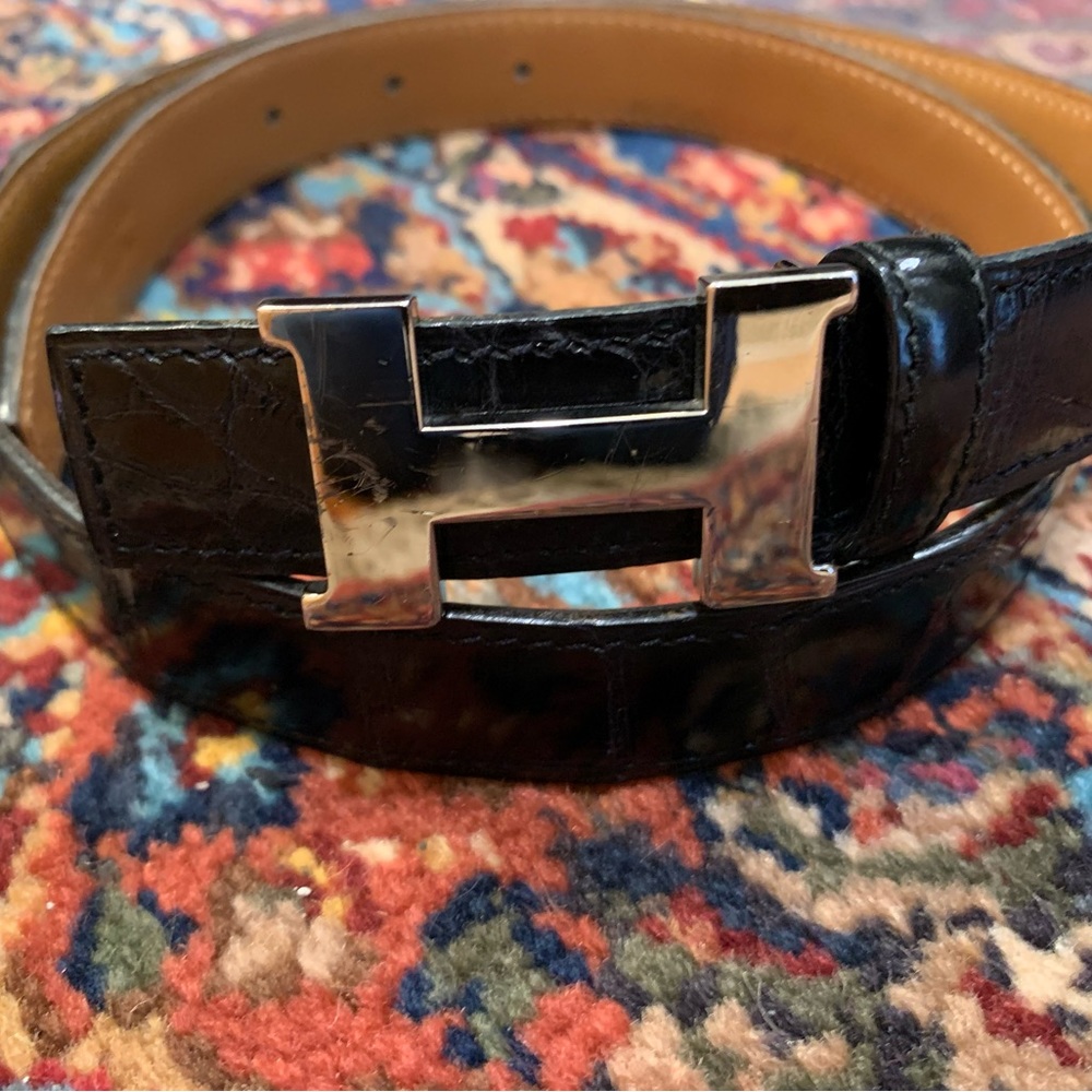 Hermes crocodile belt